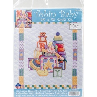 Tobin Stamped Quilt Cross Stitch Kit 34"X43"-Toys