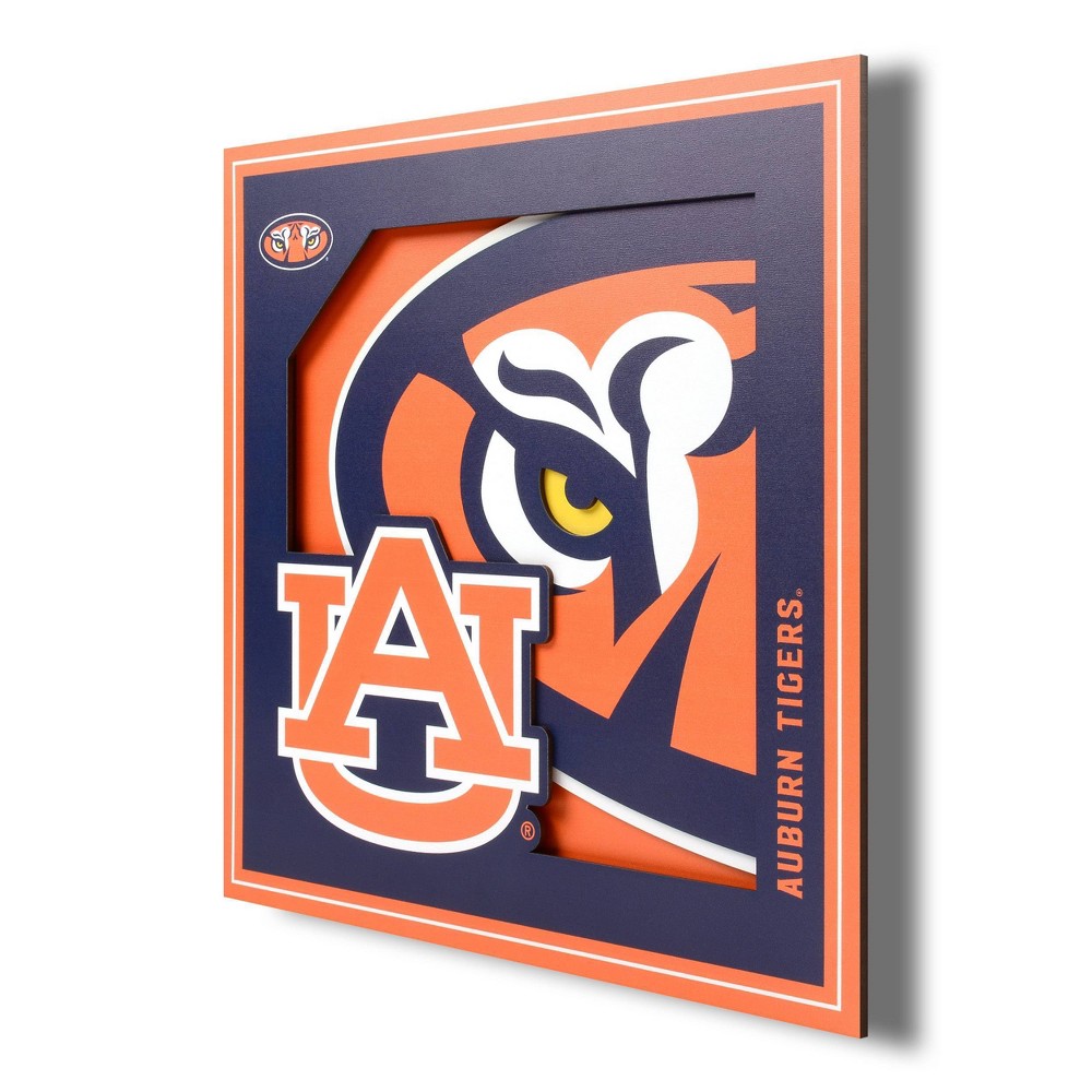 Photos - Other Decoration NCAA Auburn Tigers 3D Logo Series Wall Art - 12"x12"