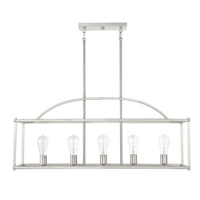 Savoy House Palladian 5 - Light Chandelier in  Satin Nickel