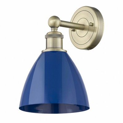 Plymouth Dome - 1 Light Wall Sconce In Industrial Style-12 Inches Tall and 7.5 Inches Wide