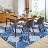 Geometric Trellis Area Rug - Modern Neutral Washable Rug, Non-Slip Low-Pile Indoor Carpet for Living Room, Bedroom, Dining Room Office - 3 of 4