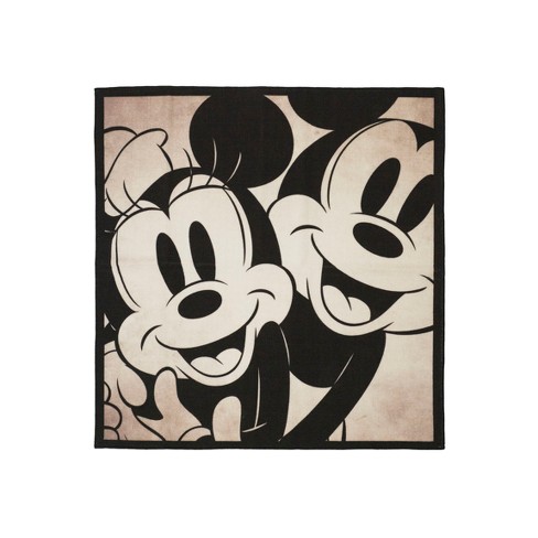 Minnie Mouse Black And Colorful Movie Area Rug Kitchen Rug Family