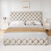 coucheta Bed Frame with Headboard and 4 Storage Drawers, Upholstered  with Stitched Button Tufted - 2 of 4