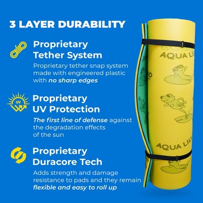 Aqua Lily Pad 12-Foot Yellow and Green Floating Foam Island