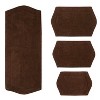 Waterford Tufted Bath Rug, Extra Soft and Absorbent, Non-Slip Bath Mats, Machine Washable bath rugs for Bathroom, 4 Pcs Set with Runner, Chocolate - 2 of 4