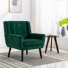 BABYYER Accent Barrel Chair, Upholstered Fabric Reading Chair, Midcentury Modern Armchair with Black Legs for Living Room and Bedroom - 2 of 4