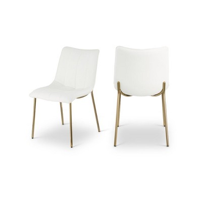Meridian Furniture,Isla Vegan Leather Dining Chair, Set of 2