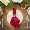 Design Imports  Solid Cotton Napkin Set 6 Piece, Tango Red, 20X20" - 3 of 4