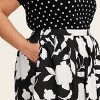 Women's Classic Rose Volume Midi Skirt - kate spade new york x Target Black/Cream - 4 of 4