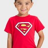 Toddler Boys' Superman Short Sleeve T-Shirt - Red - 2 of 4