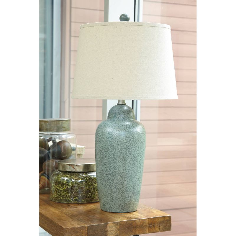 Saher Ceramic Table Lamp Green - Signature Design by Ashley, 2 of 5