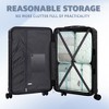 Lyngins 3-Piece Vertical Stripe Family Hardside Luggage Set – 20" Carry on Luggage, 24" & 28" Spinner Suitcases, Waterproof Anti-Scratch ABS Shell - 3 of 4