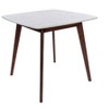 The Bianco Collection Senna 31" Square Italian Carrara White Marble Dining Table - 2 of 4
