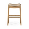 Maven Lane Adrien Backless Saddle Bar Stool with Faux Leather 31" - 3 of 4