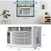 6,000 BTU Window Air Conditioner, Smart WiFi & Remote Control AC for Rooms up to 250 Sq. Ft., Quiet 50dB Operation, 24H Timer, Sleep Mode - 3 of 4