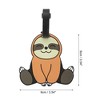 Unique Bargains Sitting Sloth Luggage Tag Orange Yellow 1 Pc - 2 of 4