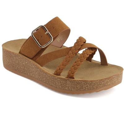 Andrea Women's Footbed Wedge Sandals with buckle 61751