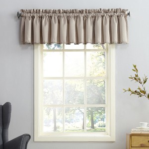 54"x18" Sun Zero Room Darkening Seymour Rod Pocket Curtain Valance - 1 of 3
