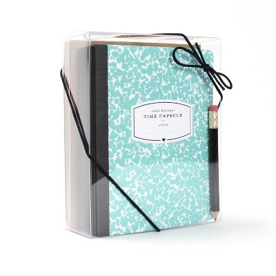 12ct First Birthday Time Capsule Cards Teal