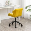 CAVINAS Eldon Diamond Tufted Adjustable Swivel Office Chair, Velvet Swivel Office Chair, Home Office Desk Chairs, Adjustable Swivel Task Chair - 4 of 4