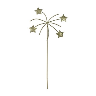 Transpac Metal Starburst Gold Glitter Plant Pick Home Decorations Patriotic
