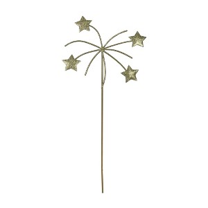 Transpac Metal Starburst Gold Glitter Plant Pick Home Decorations Patriotic - 1 of 2