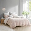 3Pcs Boho Style Cotton Comforter Set, Jacquard Striped Design Oeko-Tex Certified Bed Set, Farmhouse Decor Style Bedding Set with Matching Shams - 2 of 4