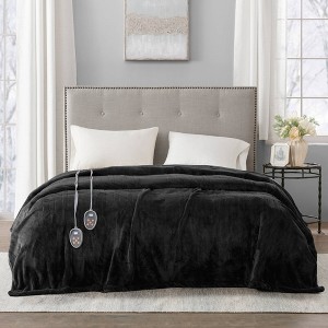 Plush Electric Heated Bed Blanket - Beautyrest - 1 of 4