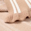 Amelie Home Striped Chenille Throw Blanket - 3 of 4