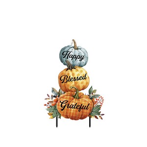 Briarwood Lane Fall Metal Art 26x14 Happy Blessed Grateful For Fall Metal Art - 1 of 3