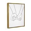 Stupell Industries Fluid Line Abstract Couple Holding Hands Black White - 3 of 4
