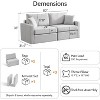 Vipbear 80" Loveseat Sofa Couch,Two Pillows Included - 3 of 4