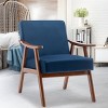 GDFStudio Torin Mid-Century Modern Rubberwood Upholstered Chair - 2 of 4