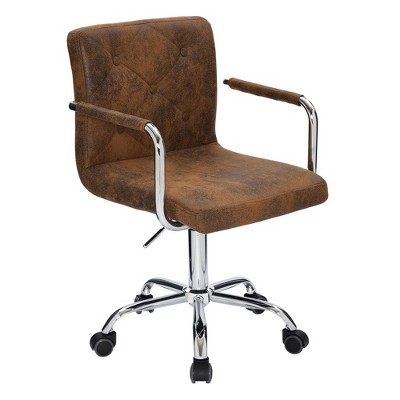 VECELO Rolling Work Chair for Home Office Desk Adjustable Height