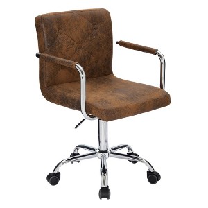 VECELO Rolling Work Chair for Home Office Desk Adjustable Height - 1 of 4
