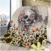Wikineon Rustic Skull Sunflower Flannel Fleece Blanket Floral Skull Flannel Soft Plush Throw Blanket Cozy Blankets - 2 of 4