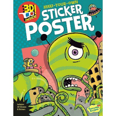 MindWare Alien Attack! 3D Poster Sticker Activity Book - Stickers - 4 Pieces