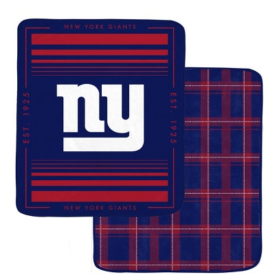 NFL New York Giants Basic Block Double-Sided Flannel Fleece Blanket