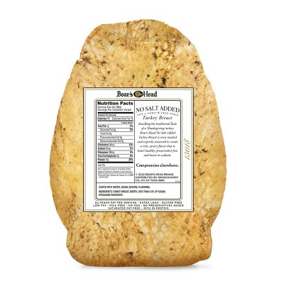 Boar’s Head No Salt Added Turkey  - 3lbs - priced per lb