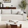 MAYEERTY Sofa White - Corduroy, Compact Seat, No Assembly, for Living Room/Bedroom - 2 of 4