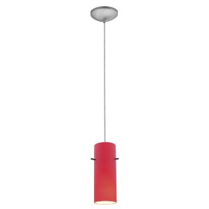 Access Lighting Cylinder 1 - Light Pendant in  Brushed Steel - 1 of 1