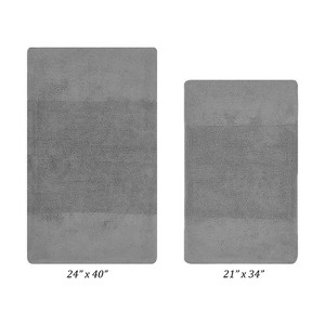 Granada 2 Piece Bath Rug Set 100% Premium Cotton Tufted Non-Slip Backing Bathmats for Bathroom, Super Soft Absorbent, Machine Washable - 1 of 4
