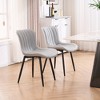 YOUNIKE Dining Chairs Set of 2 Modern Leather Kitchen & Dining Room Chair Upholstered Side Chair Makeup Vanity Chair 19.3"Wx23.62"Dx31.1" H - 3 of 4