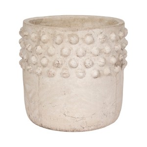 Decorative Garden & Home Flower Pot with Textured Design - Rustic Indoor & Outdoor Plant Container - Durable & Stylish for Patio or Living Space - 1 of 4