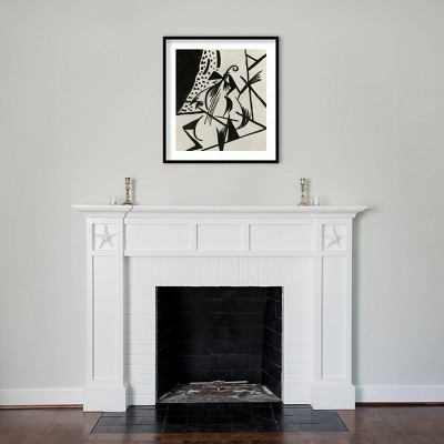 Abstract Musician Black and White Framed Wall Art Print