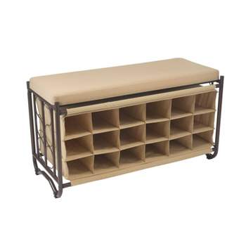 Organize It All Shoe Rack with Bench