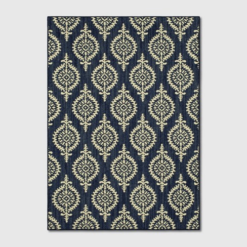 5 X7 Paisley Tufted Area Rugs Indigo, 5 By 7 Rugs Target