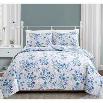 Great Bay Home April Morning Floral Printed Quilt Set : Target