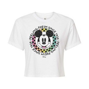 Women's - Disney - Mickey & Friends Cropped Graphic T-Shirt - 1 of 4