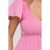 August Sky Women's Smocked Empire Waist Midi Dress - 4 of 4
